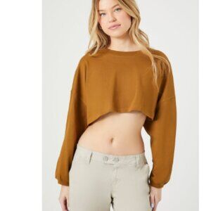 Forever 21 Cropped Drop-Sleeve Top
